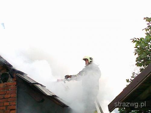 Po¿ar budynku gospodarczego